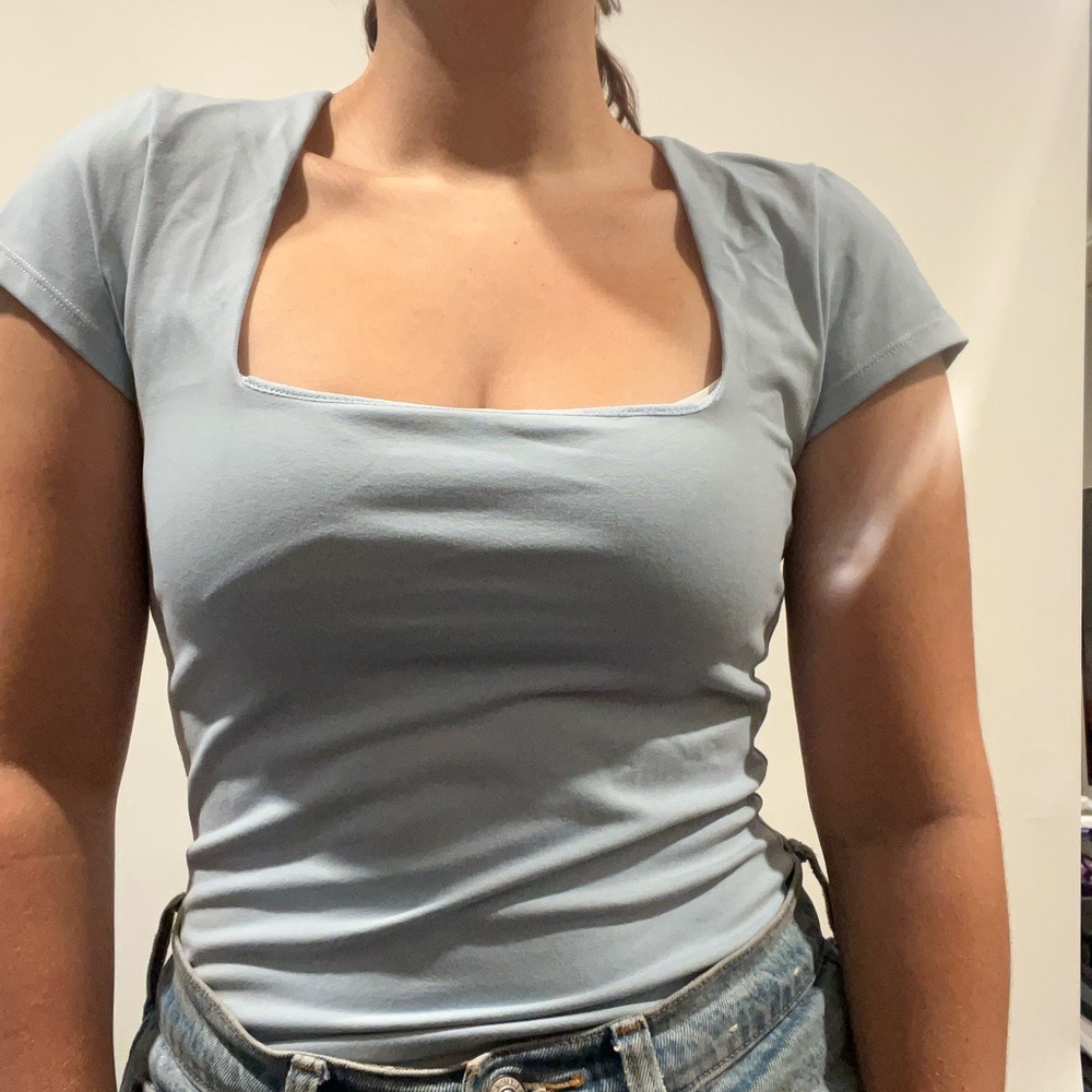 Free People blue/grey Fitted Bodysuit